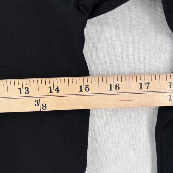 ENZA COSTA Detached Mockneck Top Womens Large Black Brushed Cotton Long Sleeve - Picture 15 of 16